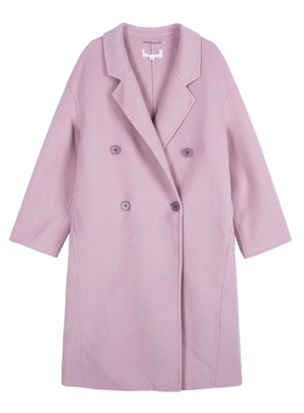 魔系列秋季新款时尚翻领双排扣宽松羊毛呢大衣E426639/美-87