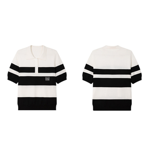 时尚 258 专柜价619 春夏新款 31114 乐 针织衫 语 休闲POLO领短袖