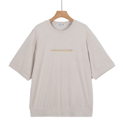 摩系列剪标男装夏新款美式复古宽松毛巾布短袖T恤CB01TEE034/3-5