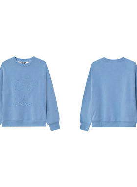 专柜价739【语】休闲重工刺绣小兔图案圆领长袖卫衣30076/天-92