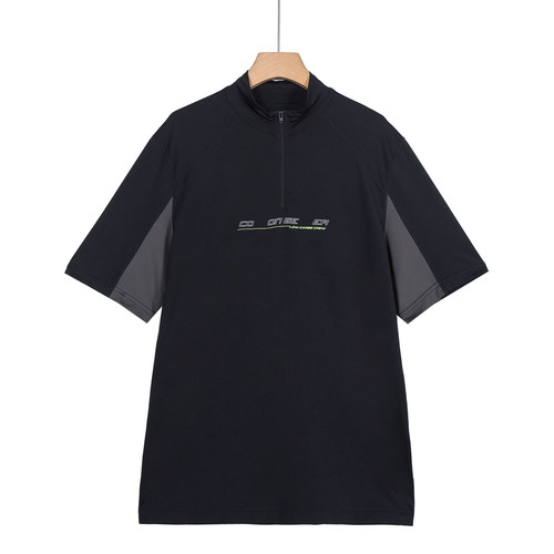 摩系列剪标男装夏季新款运动风拼色短袖修身T恤CB01TEE020/3-14
