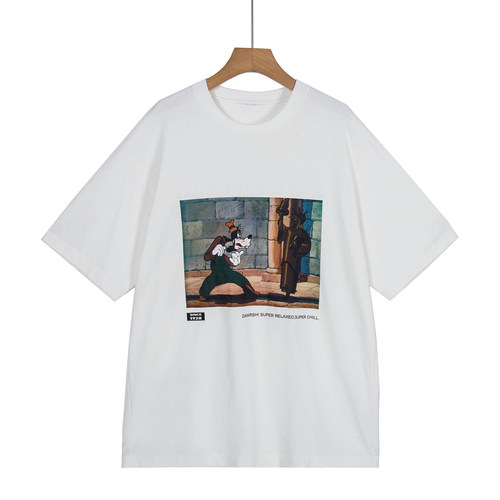 摩系列剪标男装夏季新款潮流卡通印花短袖宽松T恤FZ03TEE016/3-16