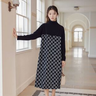 太系列秋冬季 两件套气质吊带裙MZ4445 192 新款