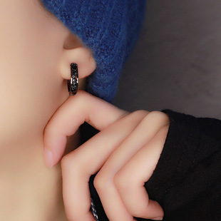 男士耳环男痞帅新款潮流个性男款男生单只耳钉潮男招财貔貅耳饰女