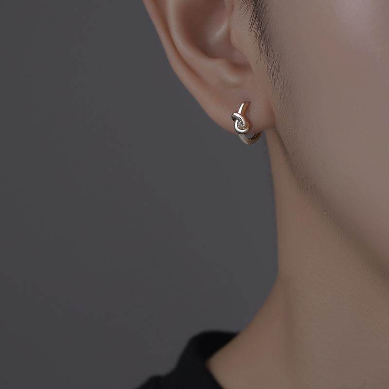 相思结新款耳钉男潮酷小众男生气质嘻哈潮流个性单只男士耳扣2025