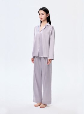 山姆可机洗19姆米真丝睡衣