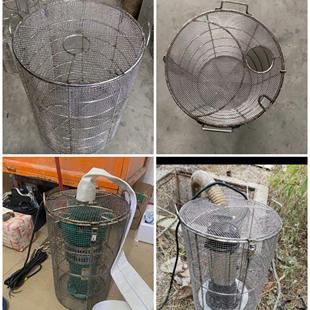 304重型加固多条支撑污水泵笼防护保护罩粪池鱼塘莲蓬头1毫米网格