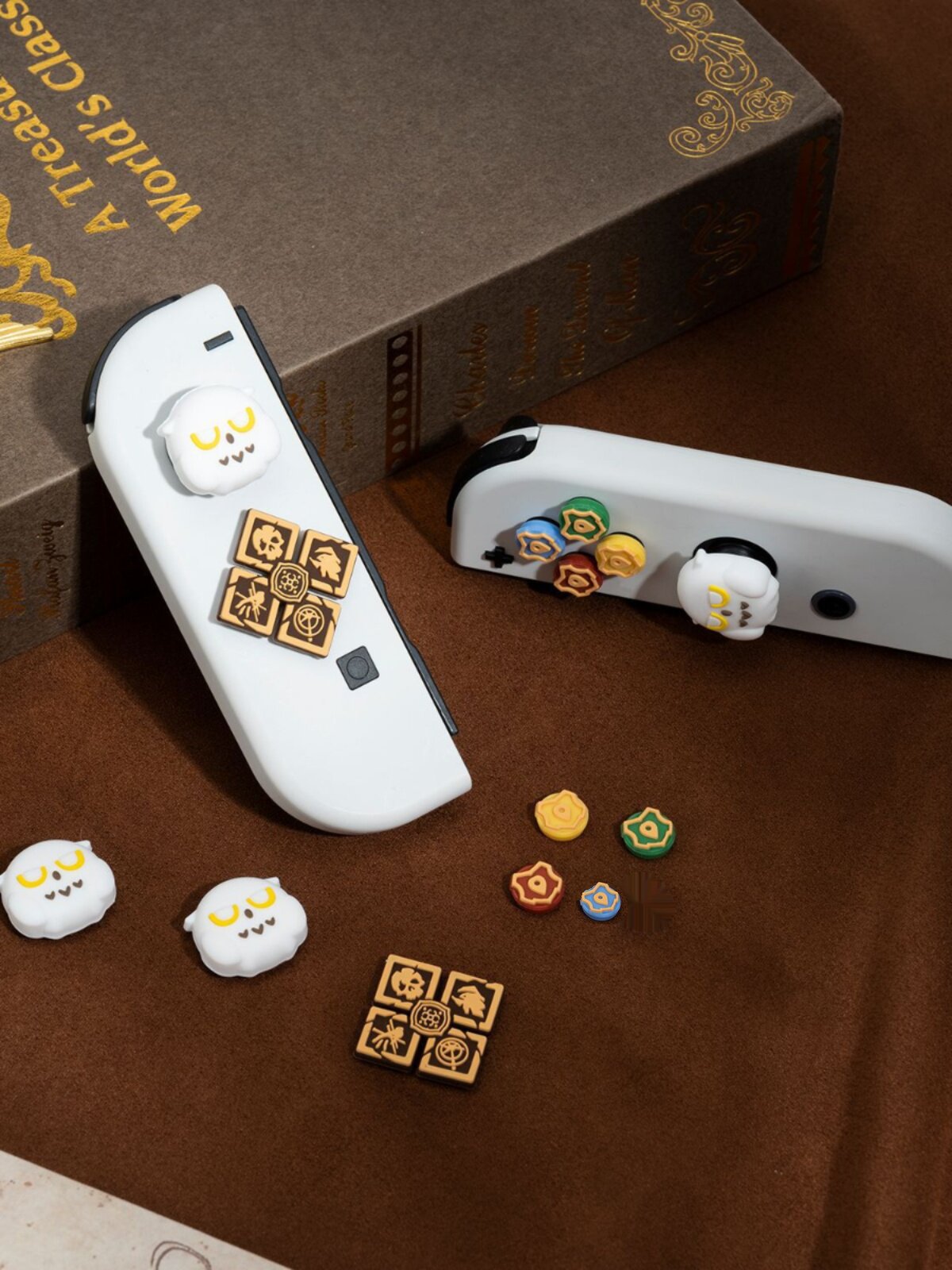 NINTENDO 스위치 로커 캡 크로스 버튼 스티커 MAGIC SECRET NS 핸들 실리콘 로커 커버는 OLED에 적합합니다