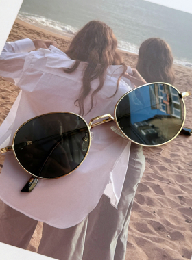 防紫外线小椭圆韩版男女遮阳墨镜