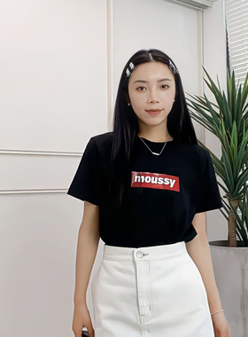 纯原M家2025夏季新款经典LOGO字母圆领休闲短袖女028GSZ90-0250