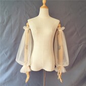 套服装 礼服小洋装 连衣裙配件袖 凯蒂新娘婚纱袖 子袖 套松紧无指手套