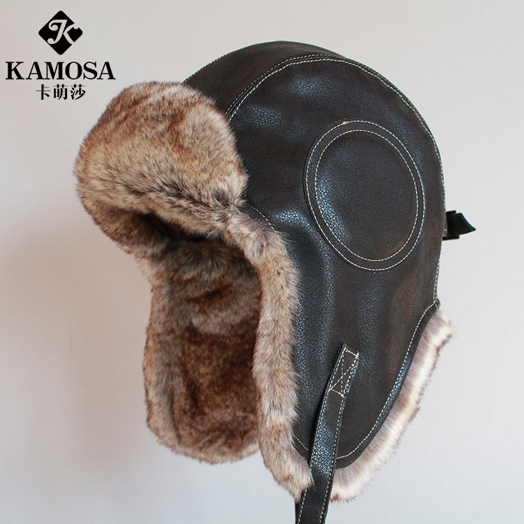 卡萌莎飞行帽复古时尚冬季