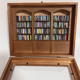 娃娃屋微缩场景展示柜迷你配件收纳盒分格展示盒模型玩具焦虑书架