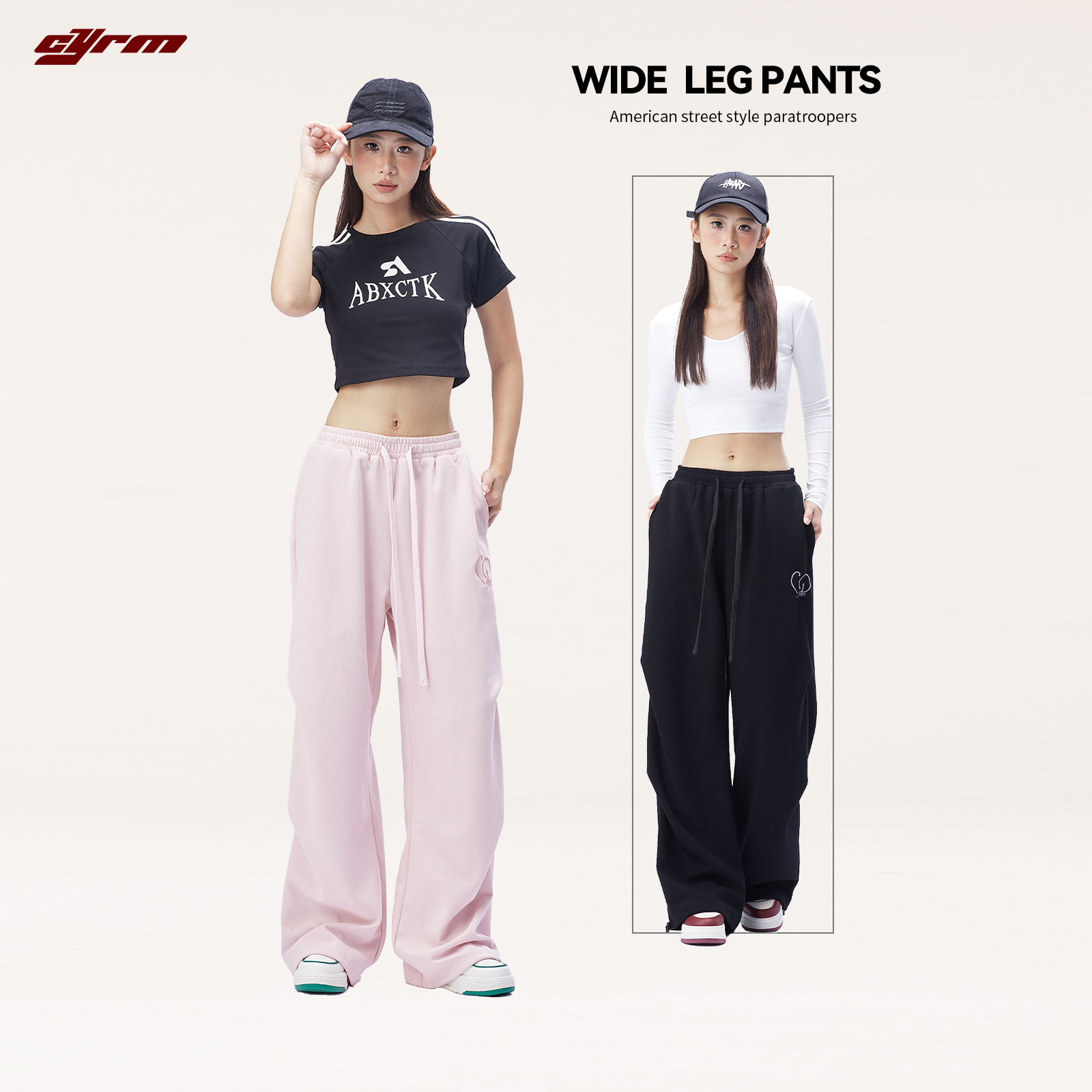 CYRM街舞潮牌美式嘻哈伞兵裤