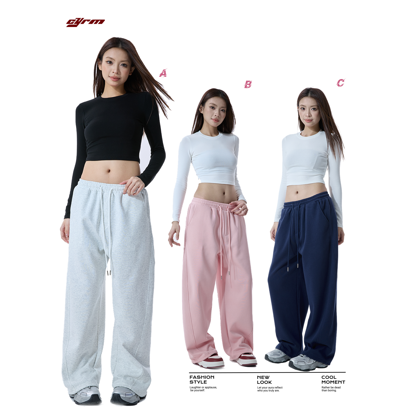 爵士运动裤嘻哈kpop休闲阔腿裤子