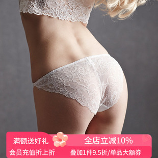 新品 金三塔桑蚕丝裆部贴肤女低腰性感蕾丝纯欲短裤 舒适透气三角裤