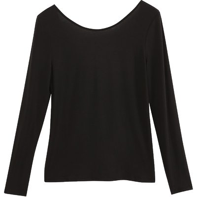 金三塔桑蚕丝U领打底衫