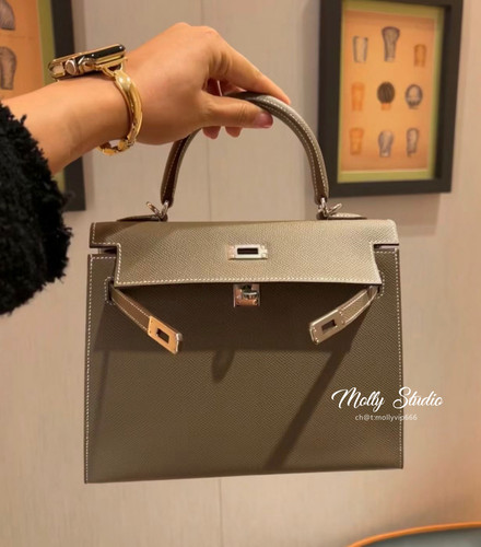 【Molly Studio】老金私定纯手缝蜡线25epsom CK18 大象灰色