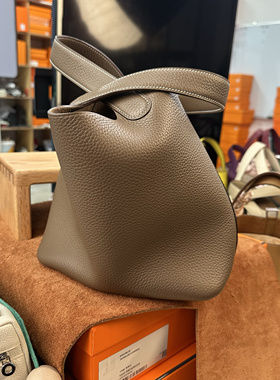 菜篮子女包tc皮进口全手缝蜡线手提包女包22cm