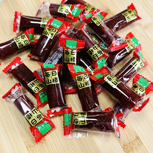 先得福每日山楂山里红果丹皮儿小时候老式北京酸甜开胃铁山楂卷条