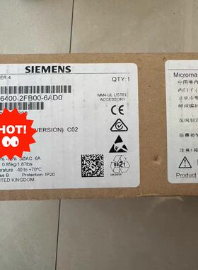 议价6SE6400-2FB00-6AD0 EMC滤波器 MICROMASTER4 工控配件维修