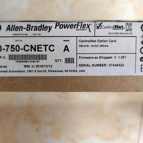 议价20-750-CNETC ControlNet通讯卡 AB罗克韦尔工控配件维修