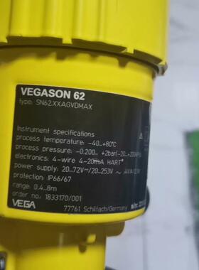议价VEGASON62 超声波液位计 支持220VAC 24VDC 液位检测仪表维修