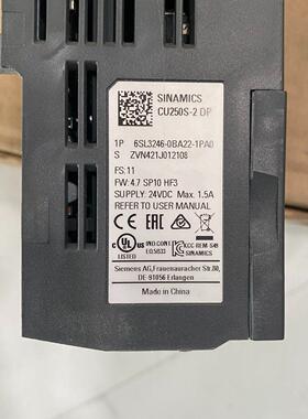 议价6SL3246-0BA22-1PA0 CU250S-2 DP 工控自动化控制模块维修