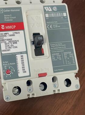 议价HMCP100R3C 电动机电路保护器 三极100安培 工业保护器件维修