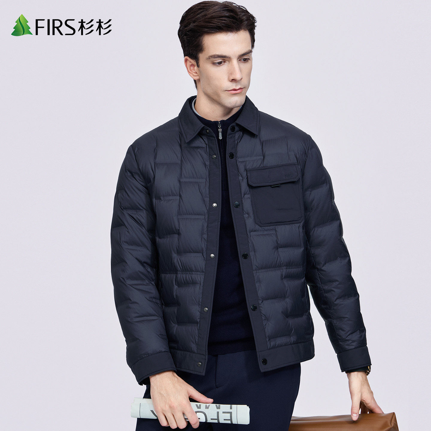 【超柔轻暖】杉杉翻领羽绒服男2026冬季新款商务保暖防寒休闲外套