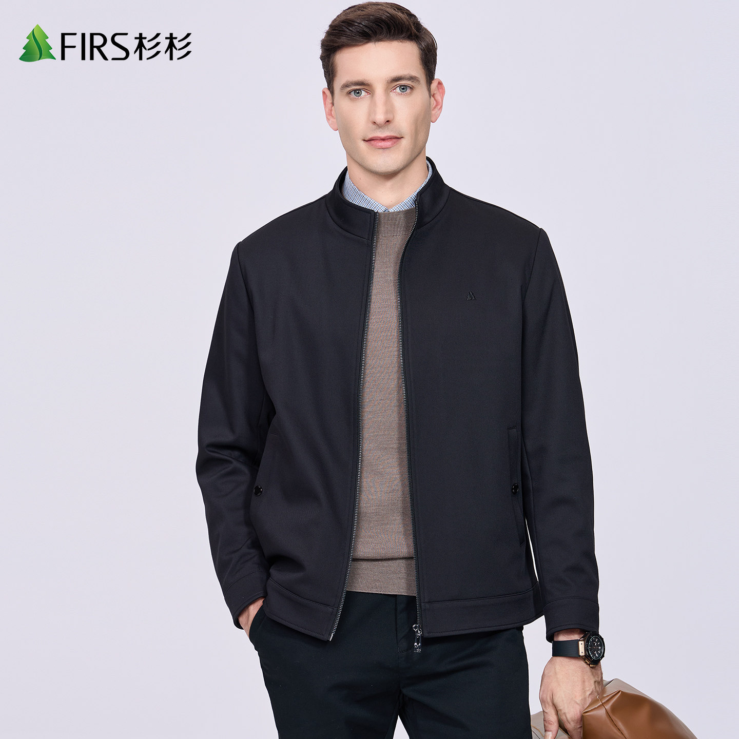 【加绒羊毛】杉杉立领夹克男2025冬季新款保暖干部商务通勤厚外套,男装,夹克,淘宝优惠券,粉丝福利购,淘宝优惠卷