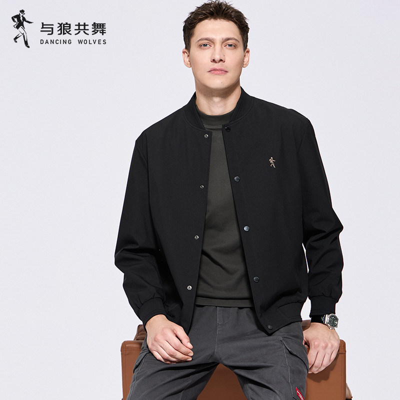 【高级丝内里】与狼共舞棒球夹克