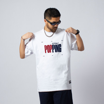 FunkyChoice新款夏季popping街舞短袖宽松街头T恤百搭舞者上衣服