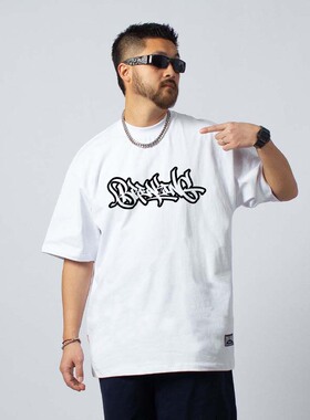 FunkyChoice街舞breaking印花短袖T恤涂鸦花体字bboy练舞重磅国潮