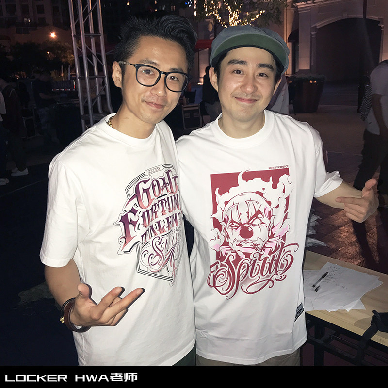 FunkyChoice嘻哈西海岸匪帮小丑重磅纯棉短袖T恤纹身美式街头复古