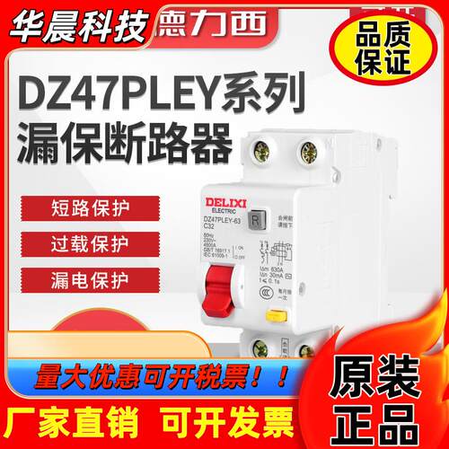 德力西双进双出漏电保护器DZ47PLEY CDB3LE 6A10A16A20A25A32A40A