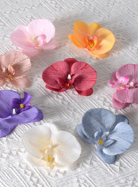 仿真蝴蝶兰花头发夹簪花材料diy