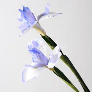 仿真花鸢尾花家居装 饰花艺婚庆摄影道具莫奈风橱窗假花仿真花摆设