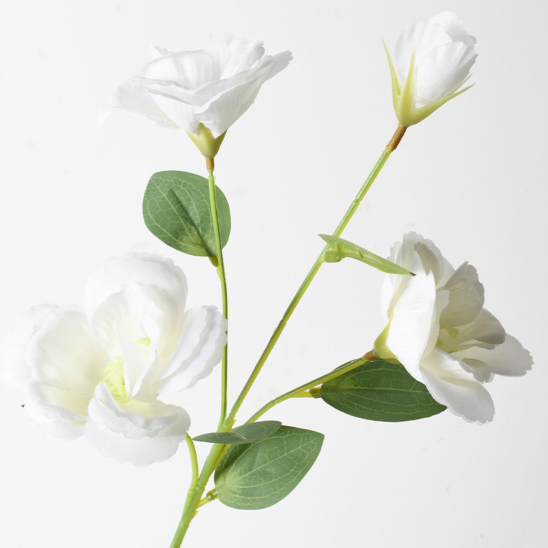 4叉洋桔梗仿真花小清新白色单枝假花束家居餐桌客厅插花装饰摆设