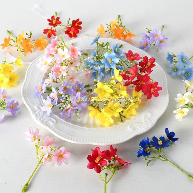 瑞香仿真花头diy装饰配饰INS风手工簪花发夹草帽礼盒材料配件花朵图片