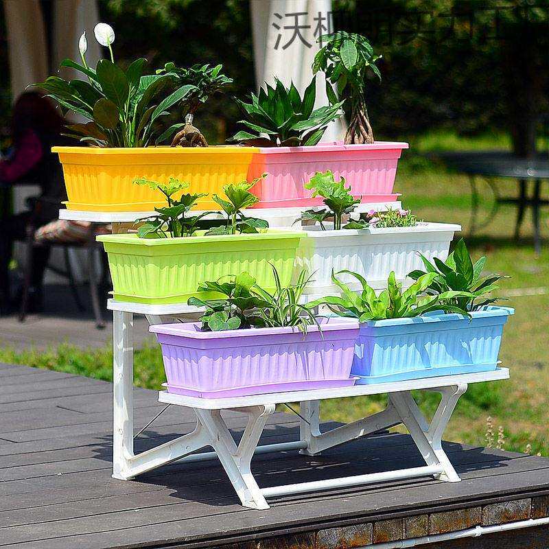 【实用好物】花架子多层落地阶梯式置物架田园花盆阳台客厅绿萝多