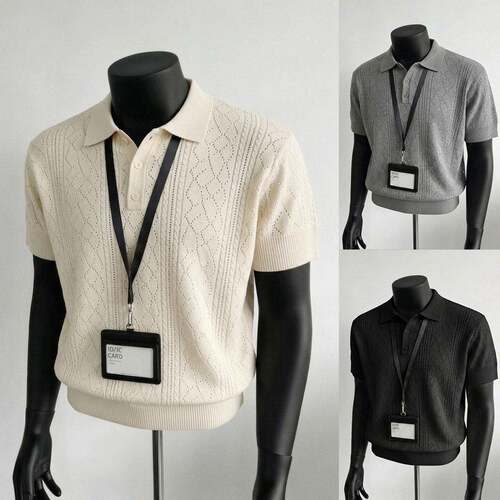 SummerVibes 2026 Stripes Knitted Polo Shirt Men Women