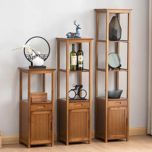 新中式博古架茶架展示架实木客厅茶具茶叶收纳柜小型茶柜置物架子