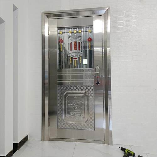304不锈钢门农村自建房进户双开门大门阳台门防晒防潮防锈防盗门A