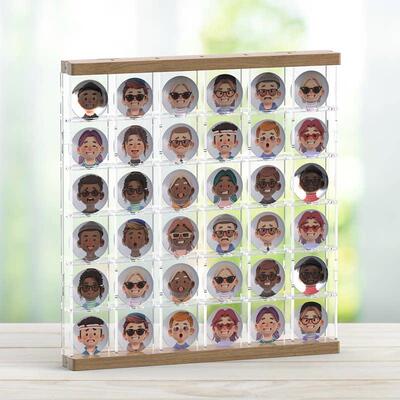 吧唧展示盒收纳层架压克力谷子徽章seria周边同人挂件框防尘展示