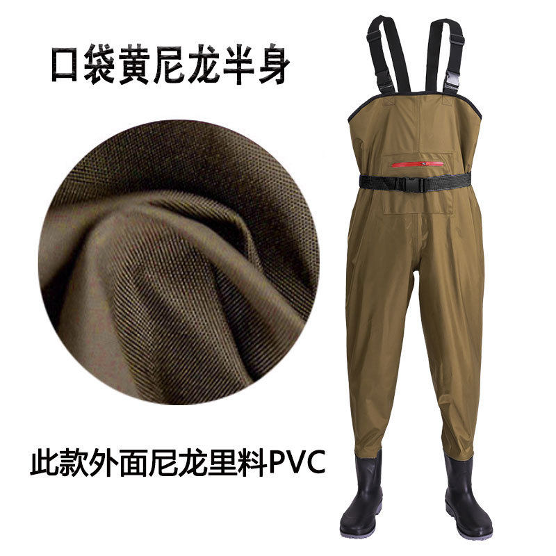 雨衣套装养殖背带雨裤分体防水耐磨连体下水裤尼龙半身