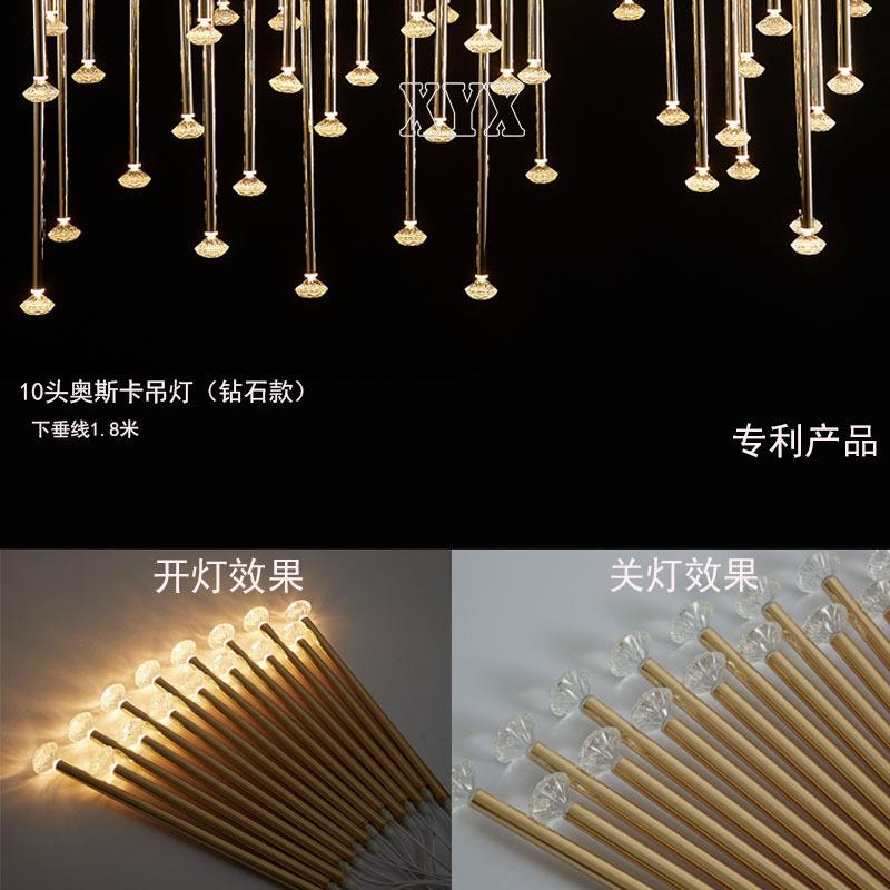 婚礼堂金色奥斯卡小吊灯橱窗婚礼美陈婚庆火柴酒店厅商场装饰吊灯
