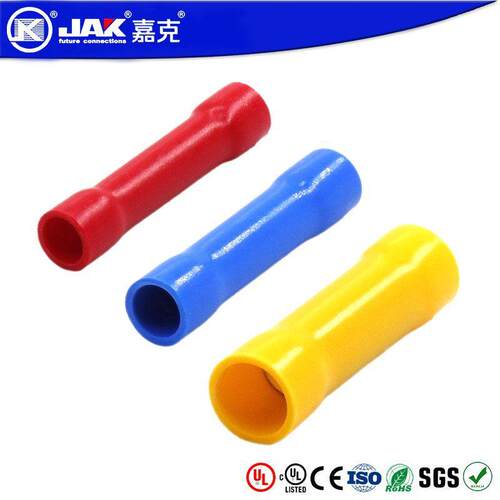 BV5.5管形端子BV1.25中间接头绝缘对接BV2对接端子绝缘冷压端头