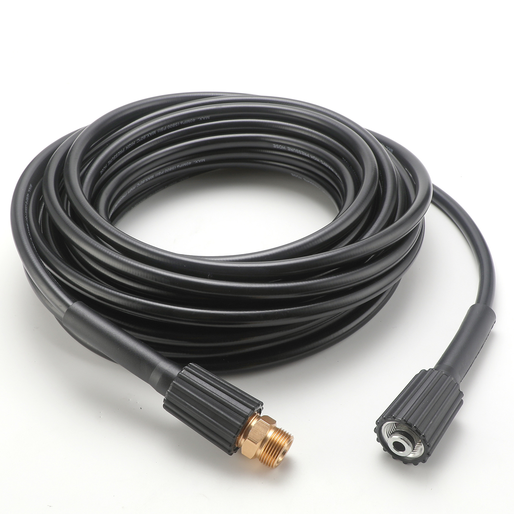 跨境M22黑色内螺纹喷射动力清洗延伸内螺纹压力清洗软管工具 15米