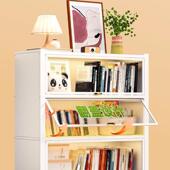 家钢制书柜厅用多层落地带门防尘卧室客收纳展示柜大量容FCCWG